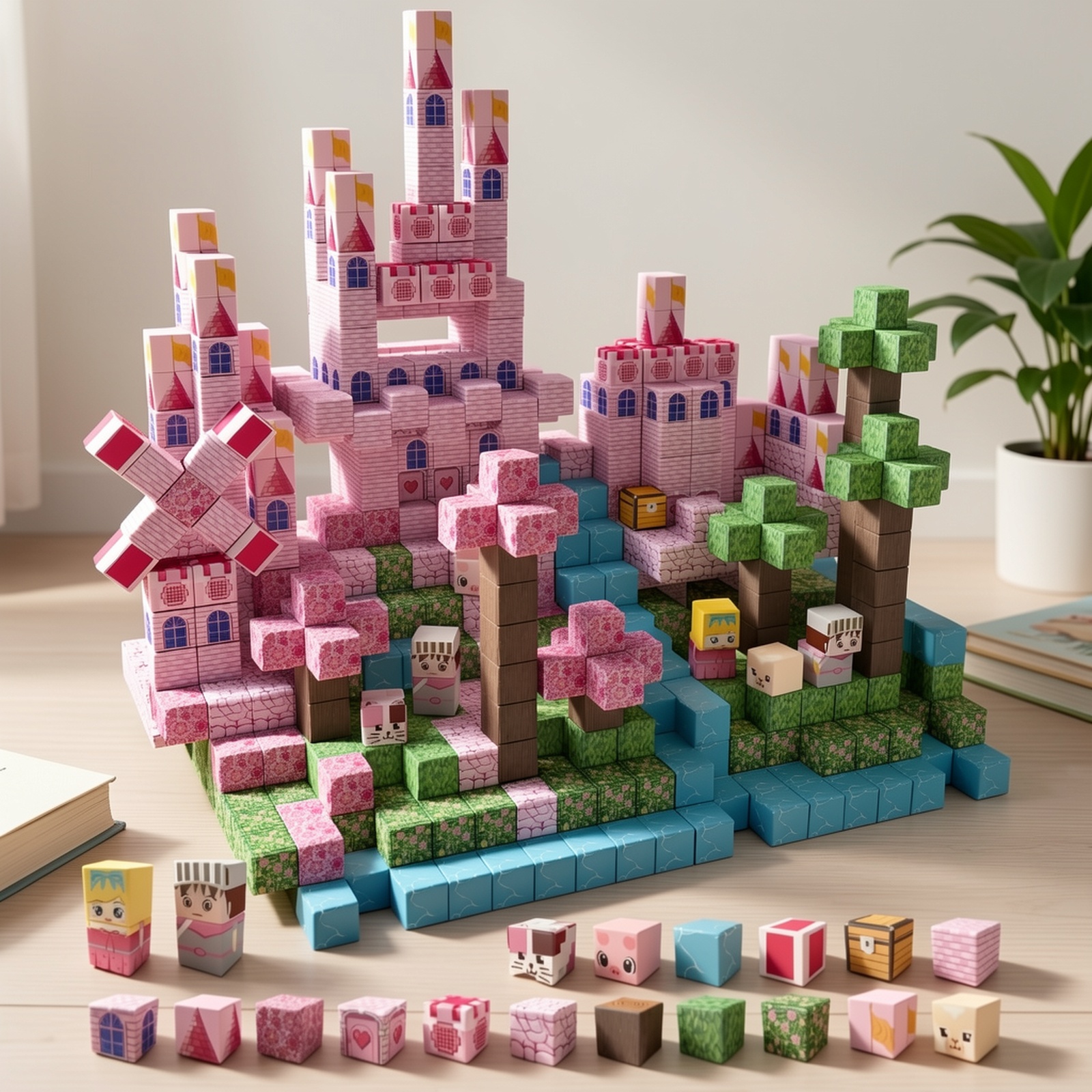 Magnetic Building Blocks Set, 200/100/64/48pcs for Creative Play