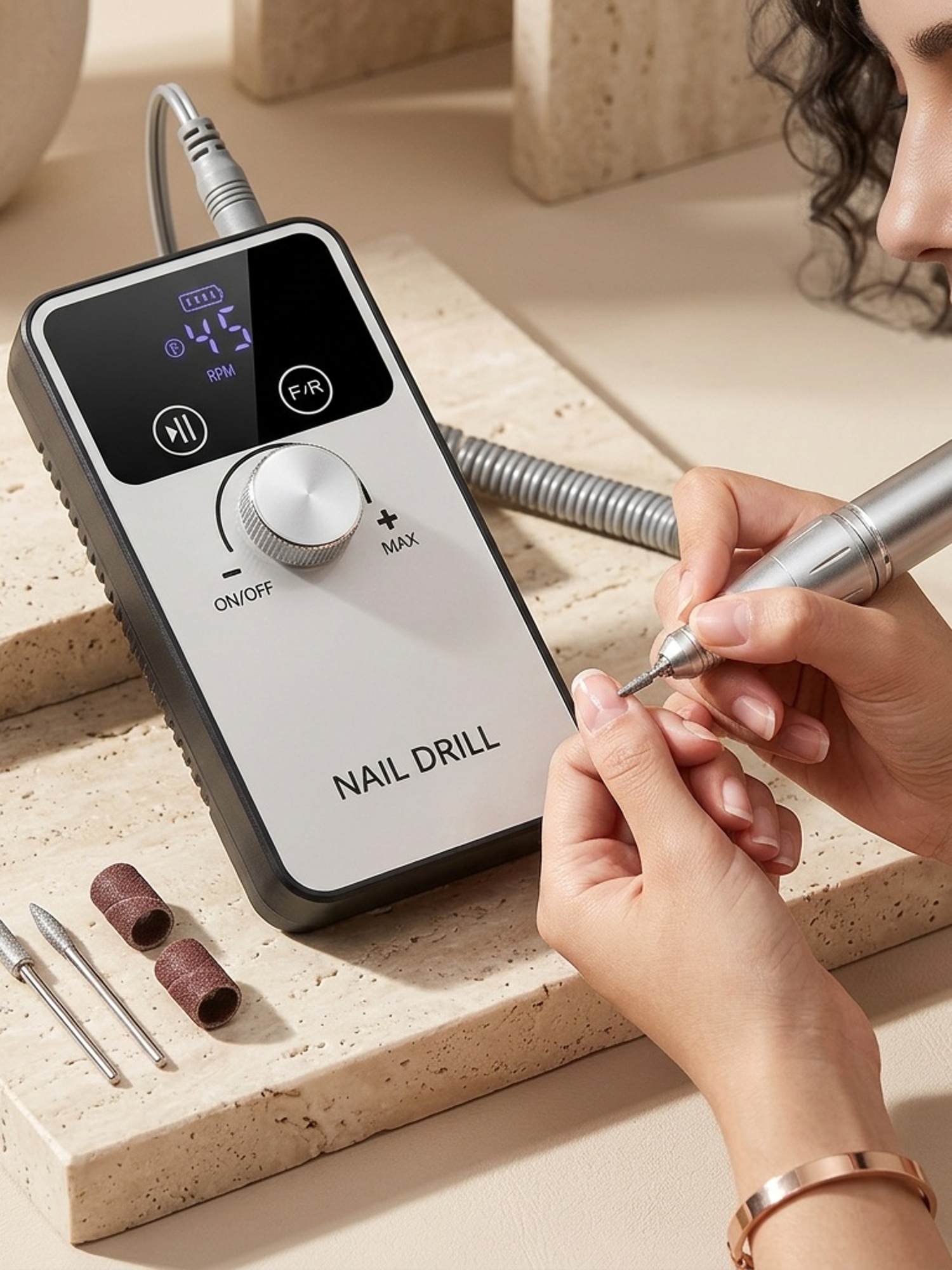 Professional 45000RPM Nail Drill Machine for Home Manicure