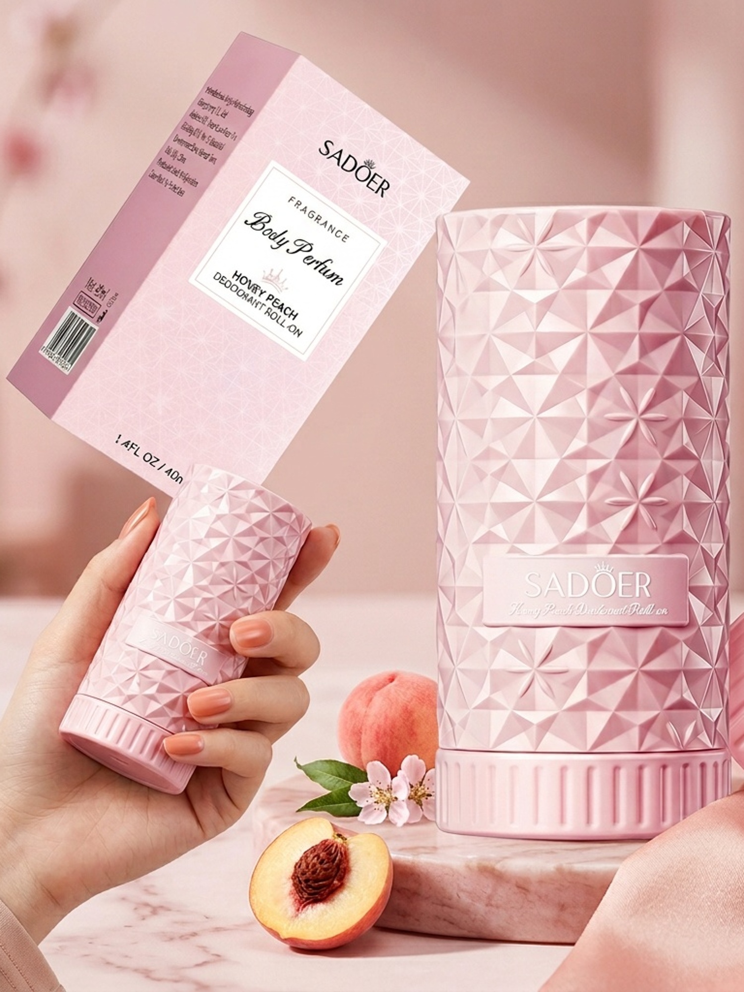 40ml peach   on perfume   and   peach eau fragrance roll on perfume Product details 0