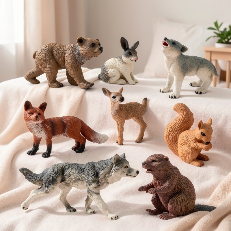8pcs Woodland Animal Figurines Set