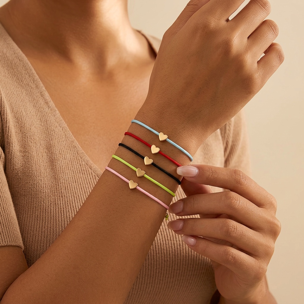 5pcs Matching Friendship Bracelets Set, Handmade
