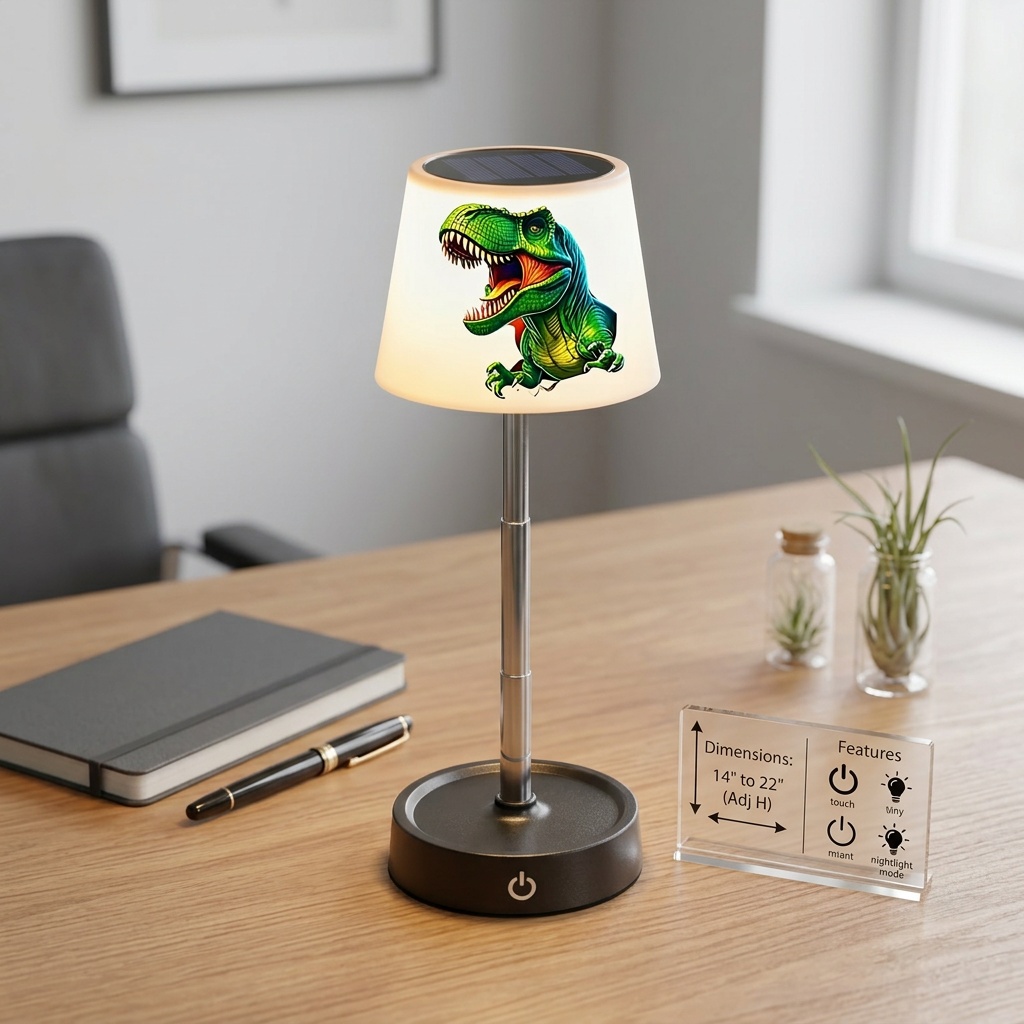 Modern Touch Control LED Table Lamp with Tyrannosaurus Rex Design