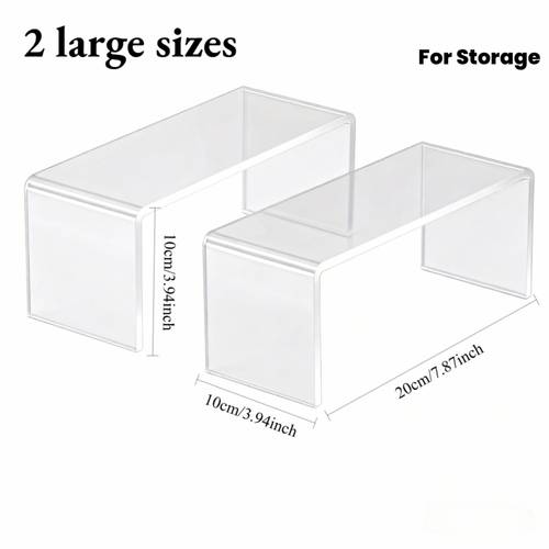 2pcs transparent acrylic cosmetic display stand window shelf household bathroom cosmetic organizer space saving cup and cosmetic storage rack multi functional shelf