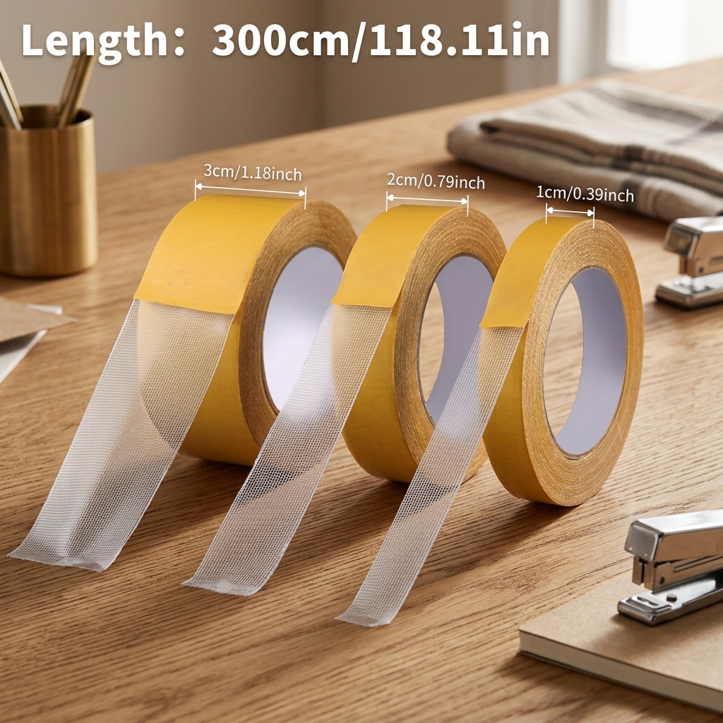 3 rolls of double sided tape high   cloth mesh suitable for carpets tapestries wallpapers and balloons   fixing product double sided tape home decoration multifunctional fastening   tape durable backing Product details 5