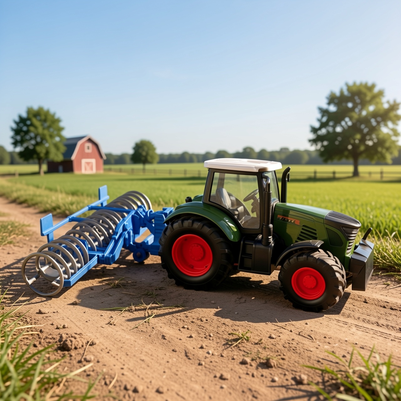 Agricultural Tractor Toy with Farming Tool