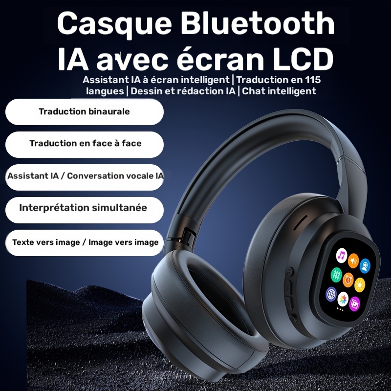 HYUNDAI HY - X1 PRO AI Translation LCD Touch Global Business Travelers International Meetings 2026 Trendy Headphones