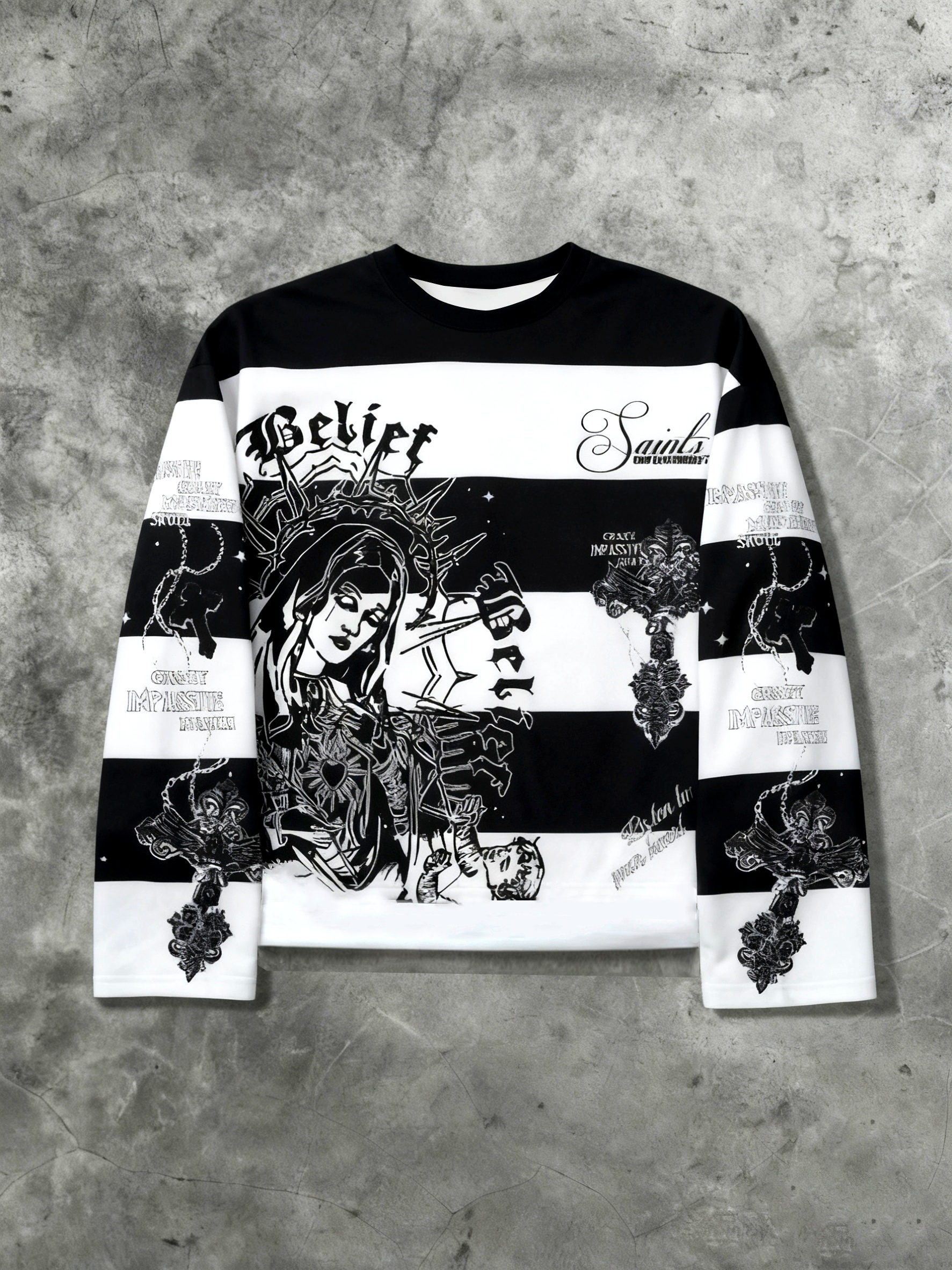 Men'S Casual Print Long-Sleeve Sweatshirt
