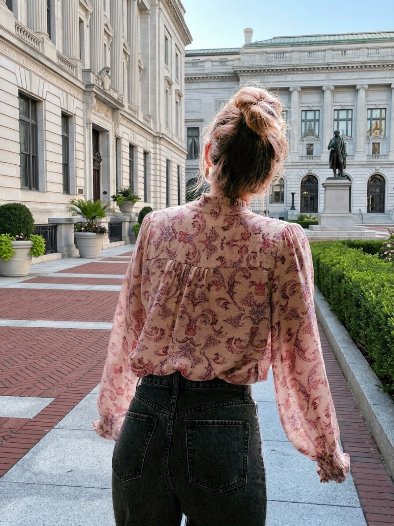 Camicia a maniche lunghe con colletto, stampa floreale + Wilderness