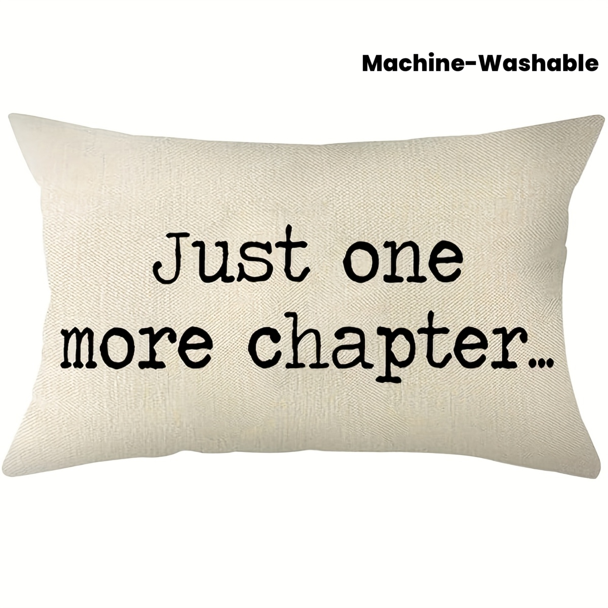 TEMU 1 Housse de coussin lombaire , 12 X 20 pouces, Housse de coussin " More ", Lavable en machine, Fermeture éclair, Housse de coussin décorative