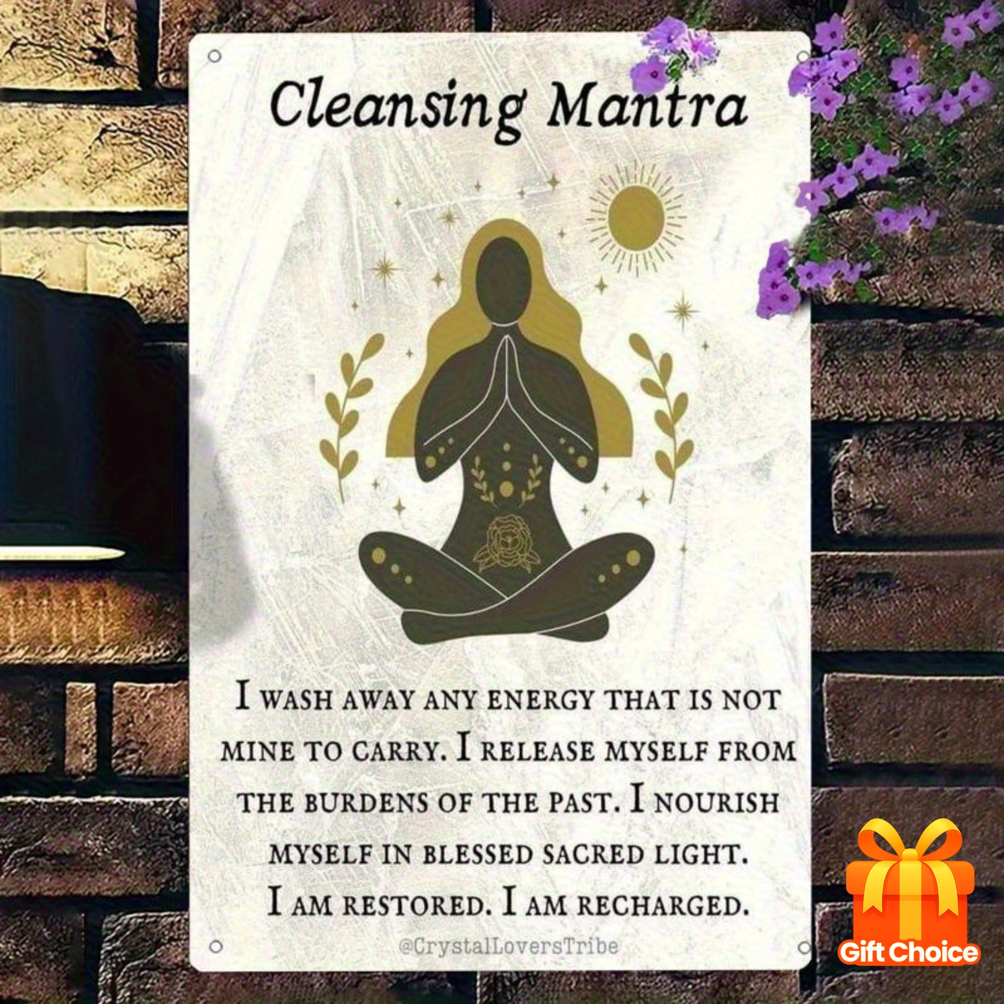 TEMU 2d Flat, 1pc Large Spiritual Purification Wooden Wall Decor - Hindu Meditation Ornament For Home, Office, - Mindful Gift For Yoga And Spiritual