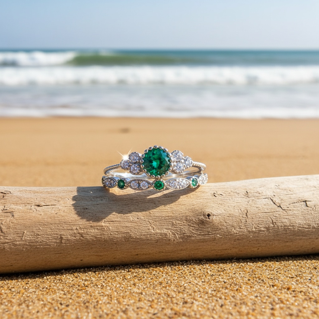2pc Set of Artificial Crystal Rings — Versatile Gift for Women