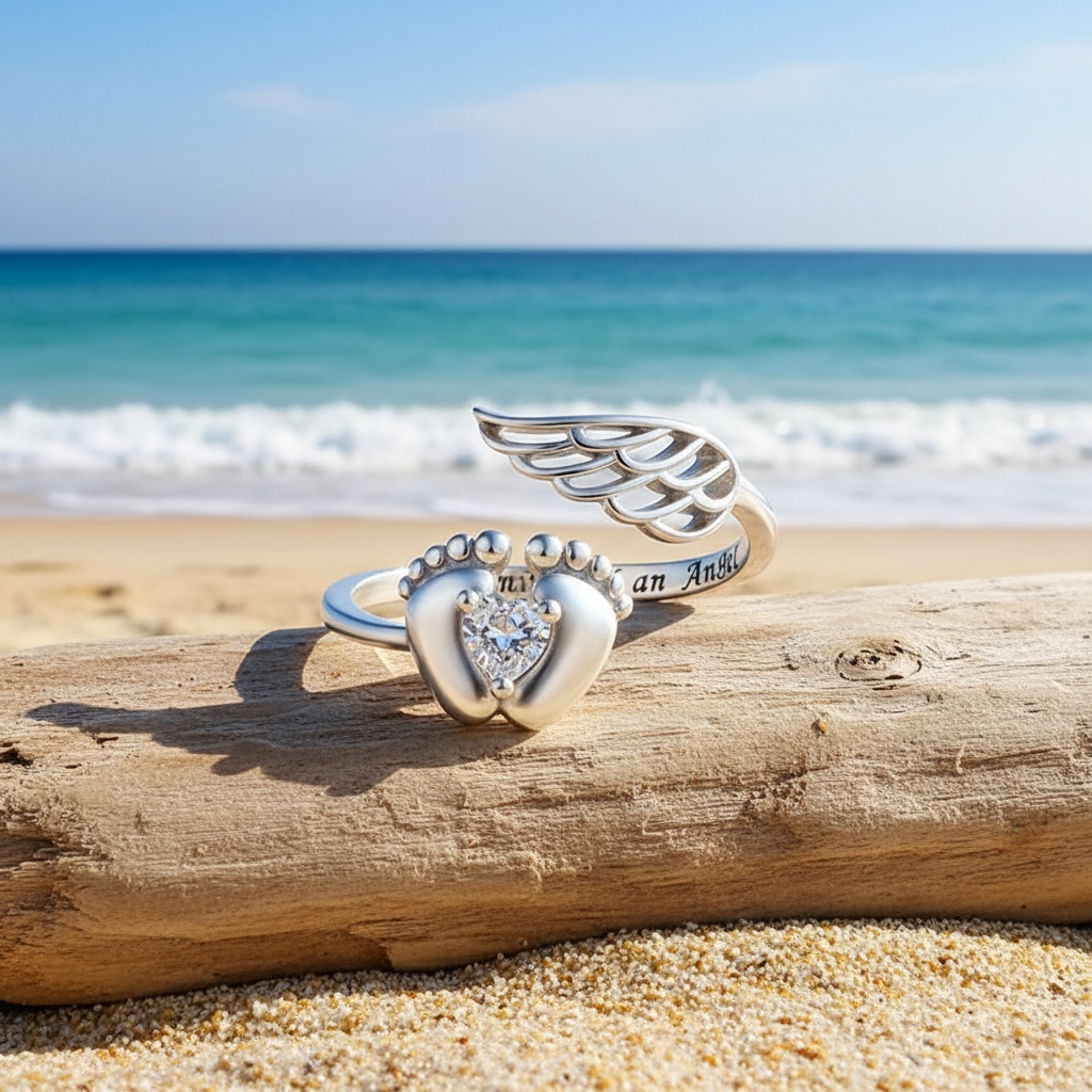Romantic Letter Ring with Shiny Synthetic Zirconia