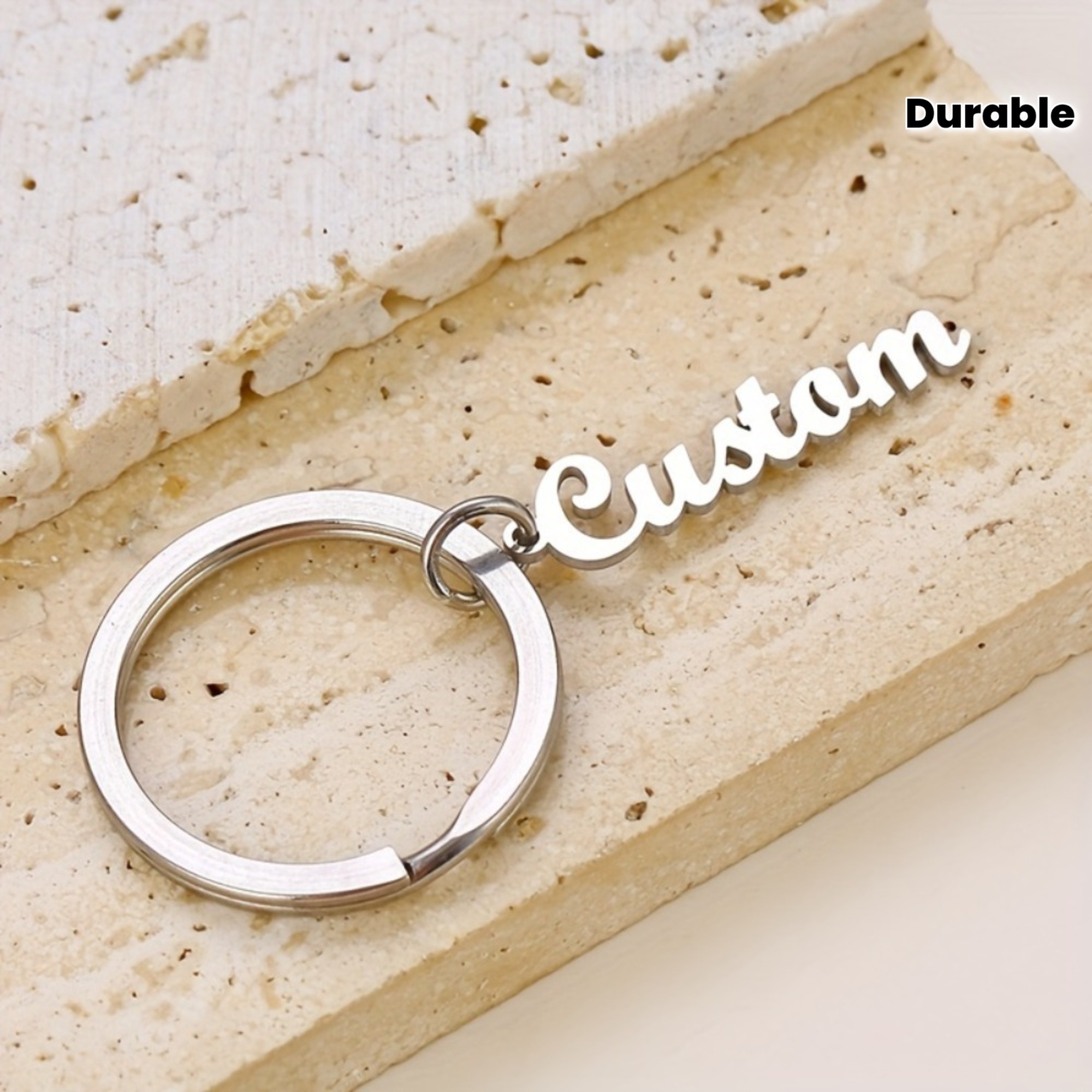 TEMU Llavero Personalizado Sin Cadena - Acero Inoxidable Duradero, para Graduación, San Valentín, Día de la , Día o Regalos de Vacaciones. Regalo