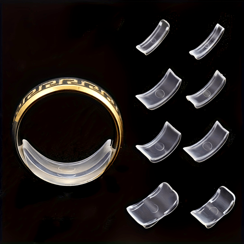 8 transparent invisible ring adjusters non slip comfortable and multi purpose easy to solve the problem of excessive ring size portable jewelry accessories suitable for finger sizes cost