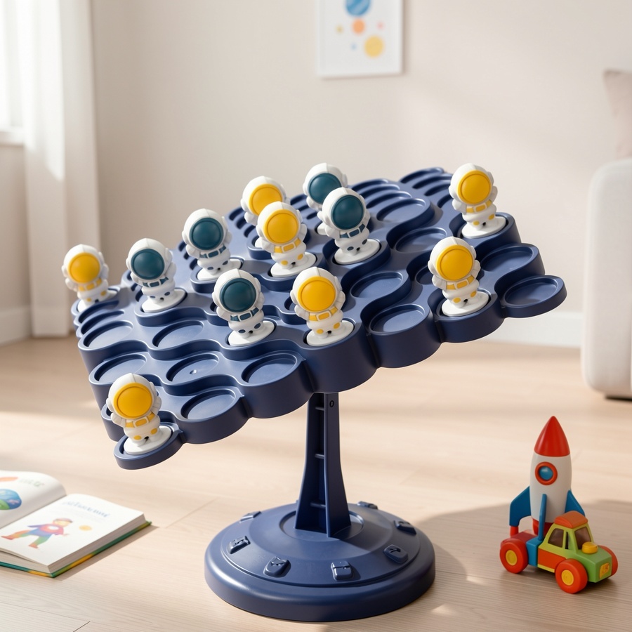 Astronaut-Themed Balance Tree Tower Game, Coordination Training Toy