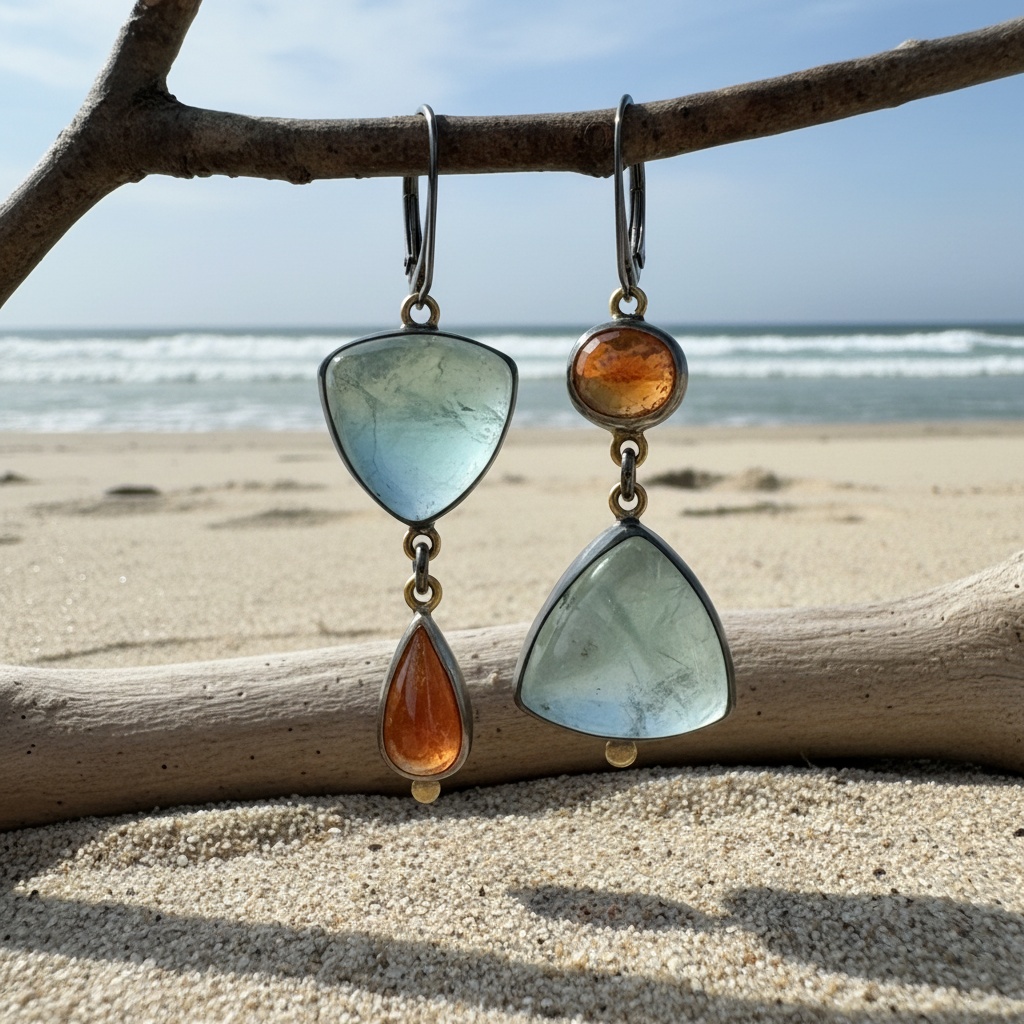 Bohemian Geometric Punk Style Resin Triangle Ear Cuffs