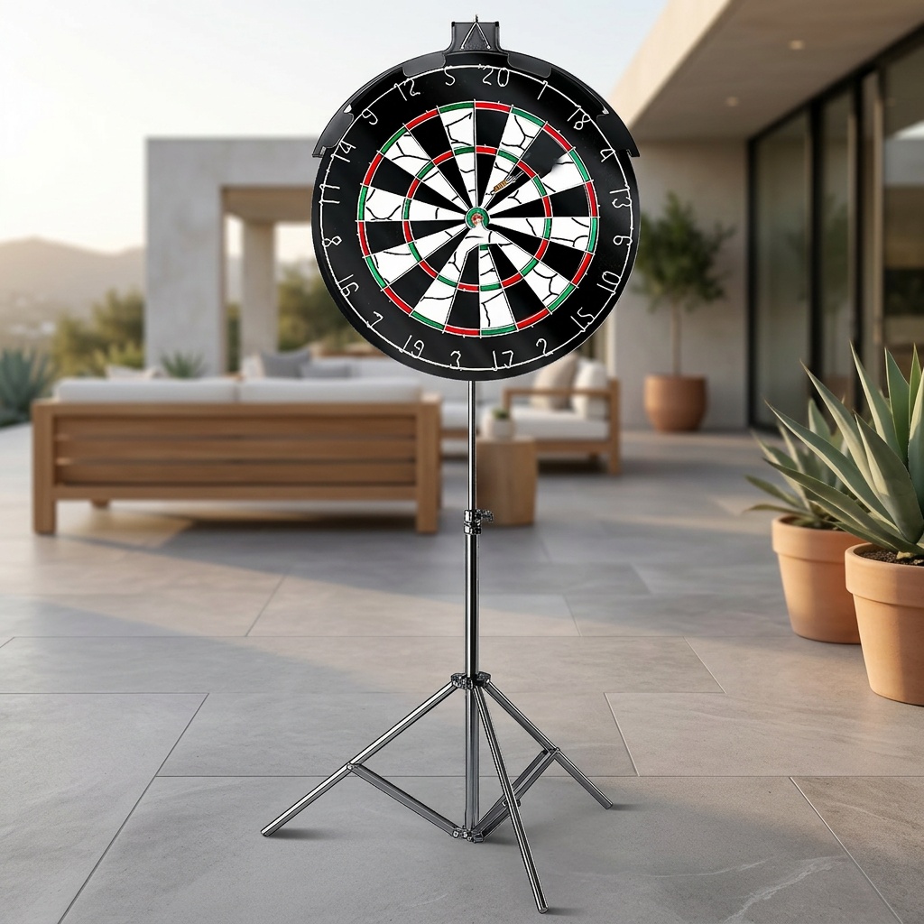 Heavy Duty Foldable Steel Dartboard Stand with Tripod