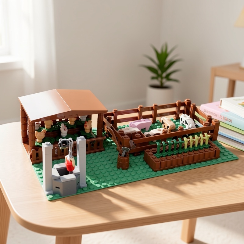 MOC Farm Animals Building Blocks City Set