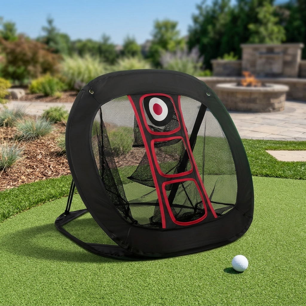Golf Chipping Practice Net with Hitting Mat