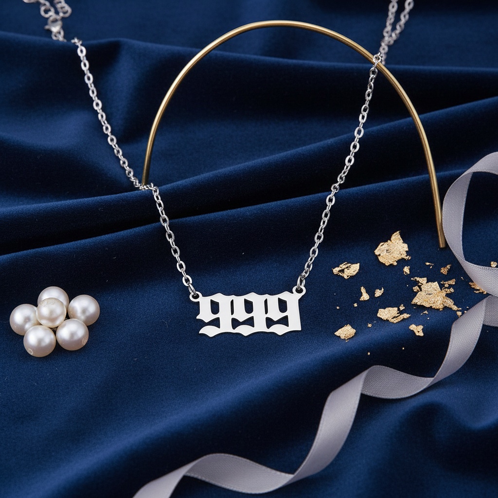 Personalized Stainless Steel 1-9 Number Pendant Necklace