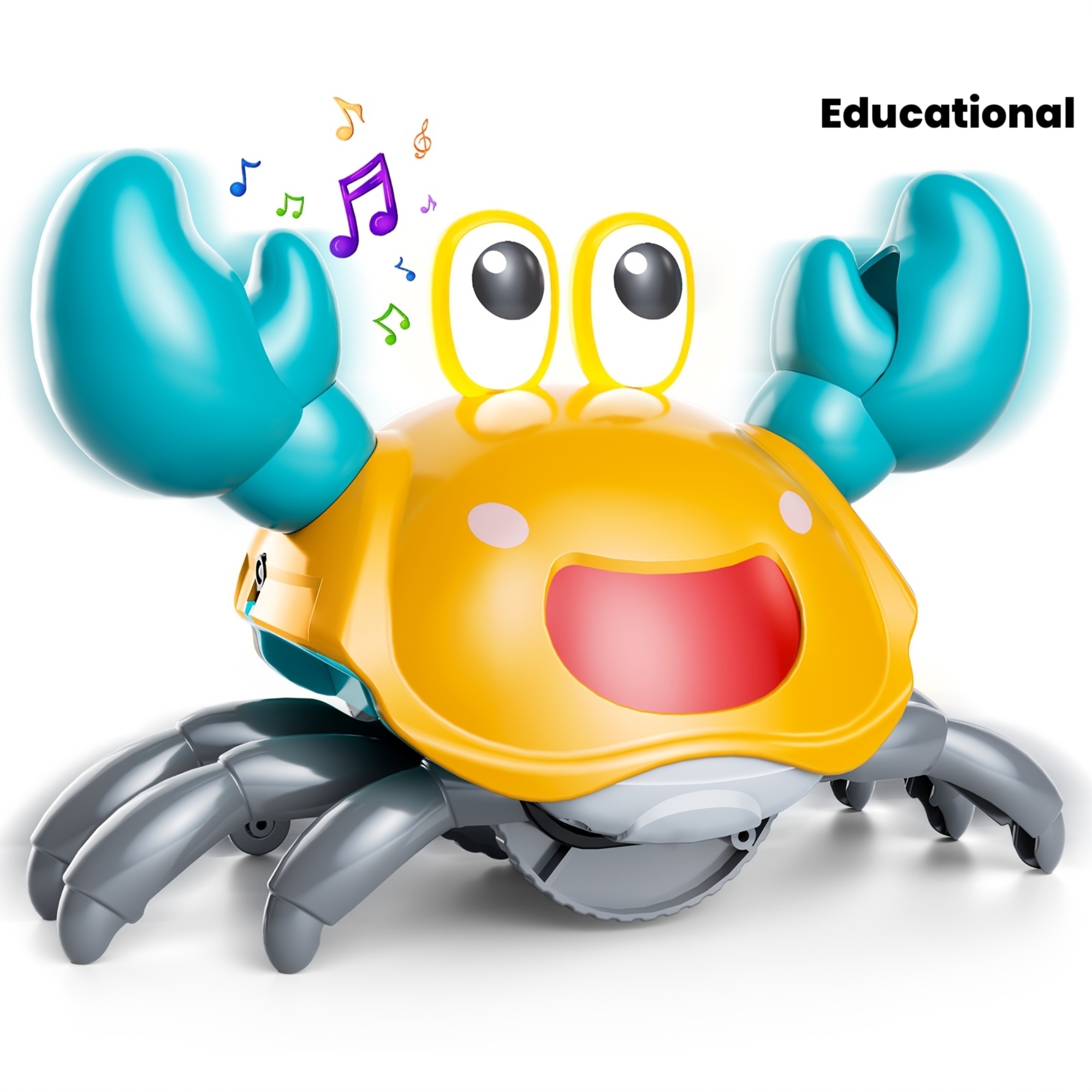 illuminated crawling crab toy dancing and walking educational toy for learning gift for crawly crab enthusiasts 0
