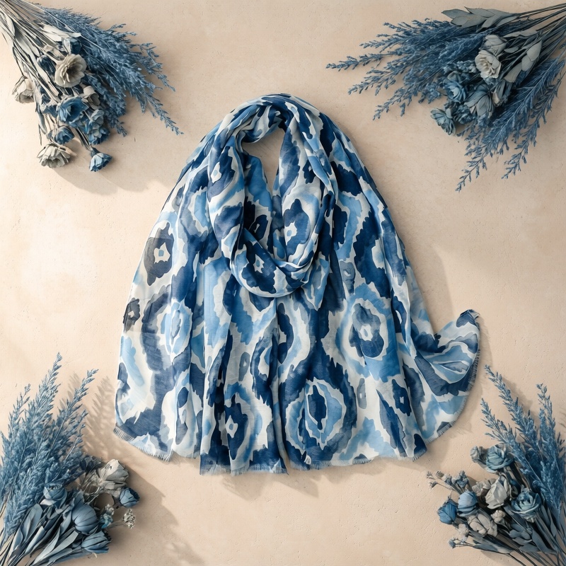 Women's Trendy Blue Creative Shawl Accessory
