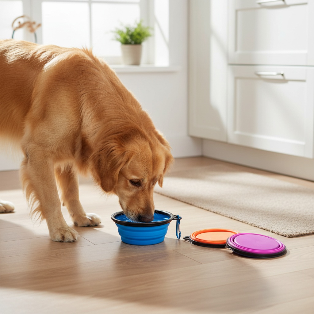 1pc 350ml 1000ml collapsible silicone pet bowl durable food container portable and foldable ideal for outdoor camping and travel   accessory for puppy owners Product details 6