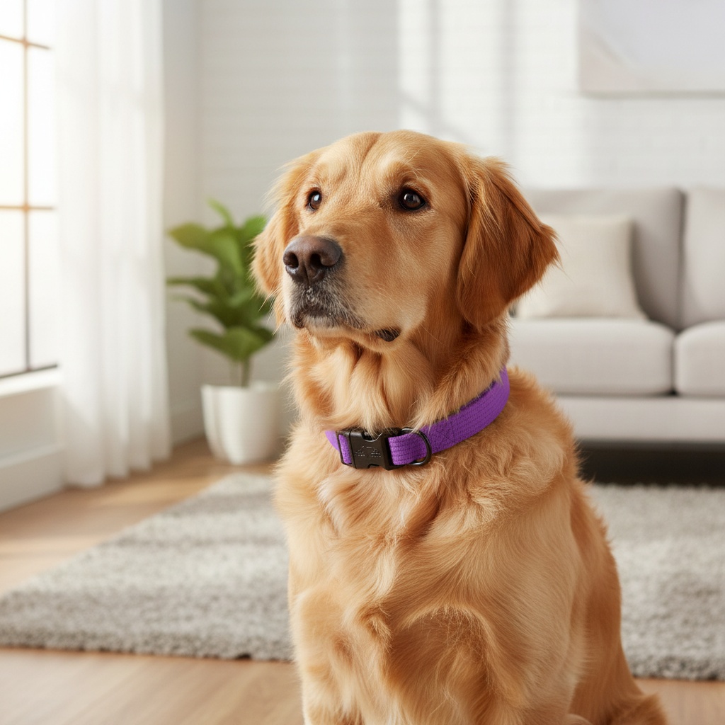 Dog Collar, Soft Comfortable Material with Quick-Release Buckle