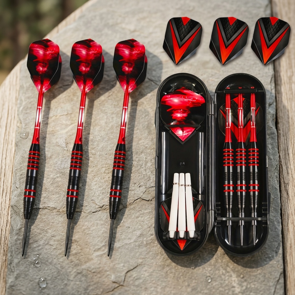 3pcs Professional Metal-Tip Dart Set with Carrying Case