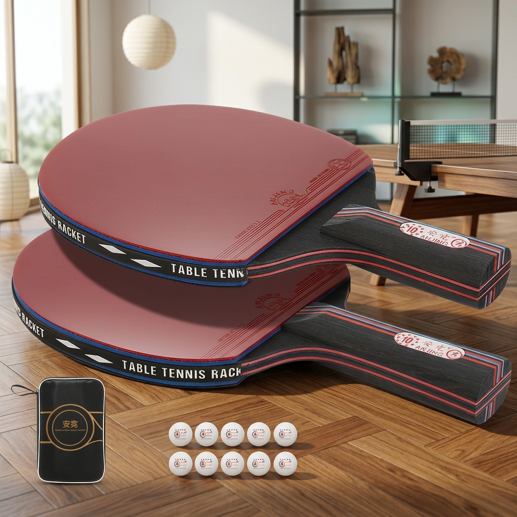 Carbon Table Tennis Racket Set for Competition
