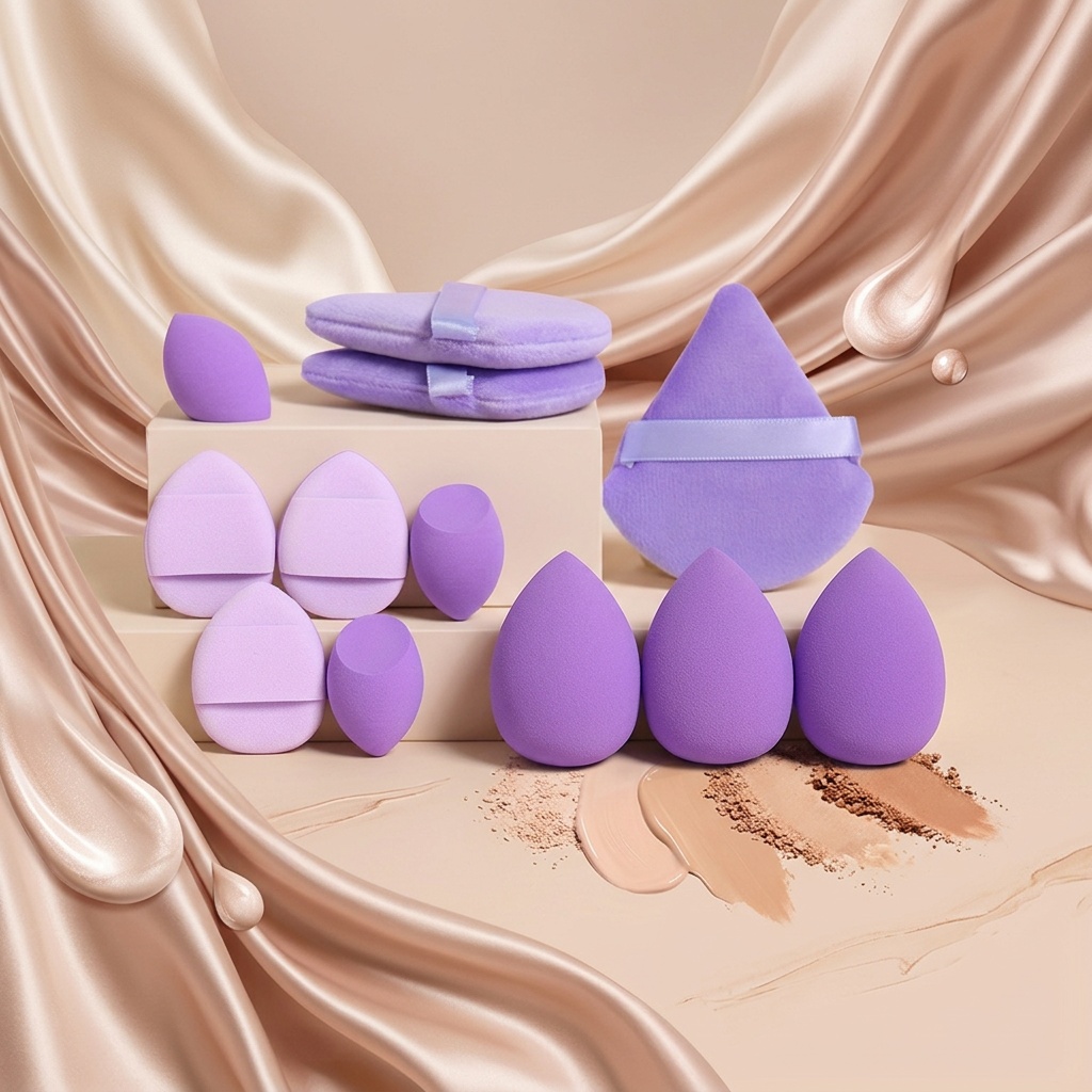 12pcs Multi-Colored Makeup Sponge Set for Blending
