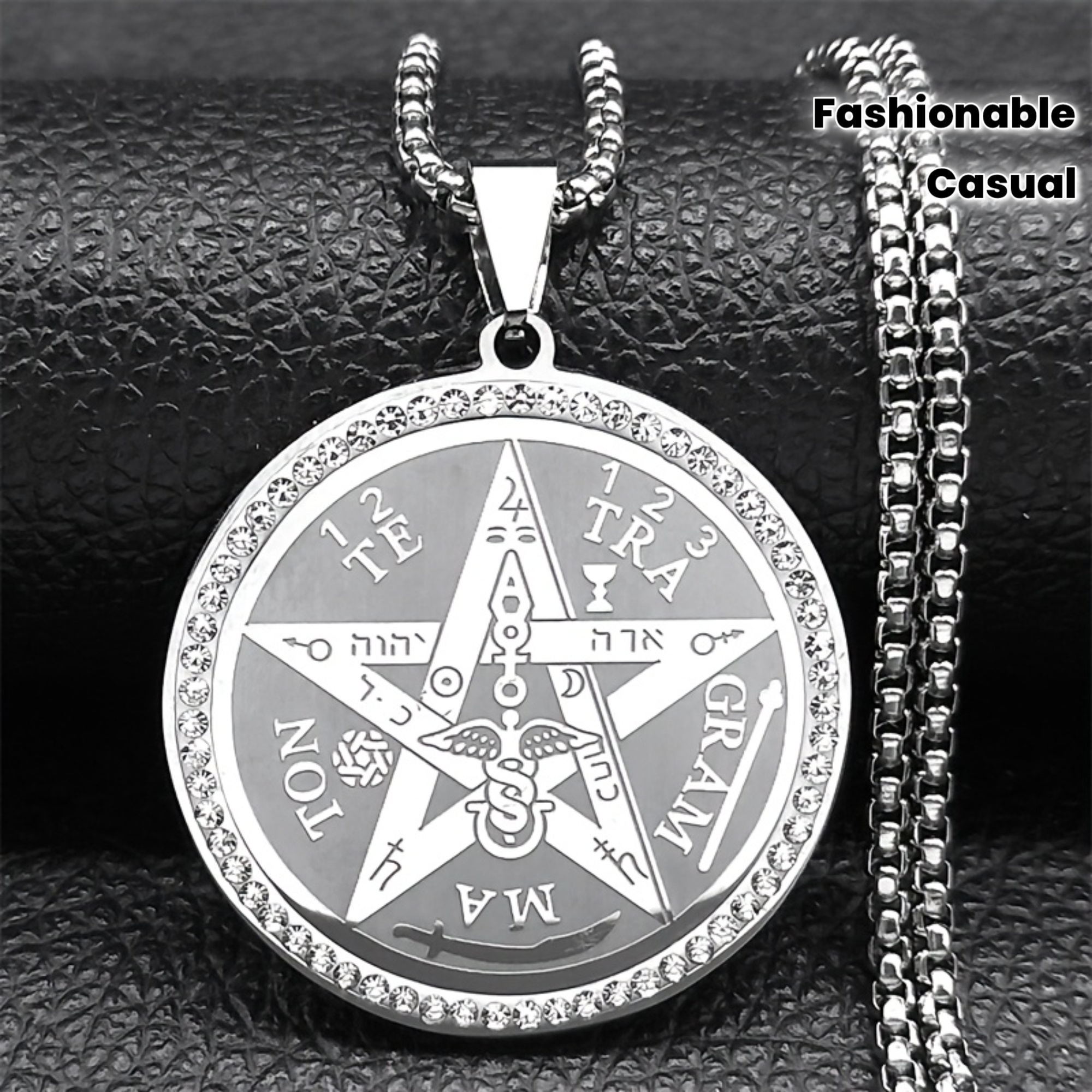 304 Stainless Steel Pentacle Witchcraft Necklace