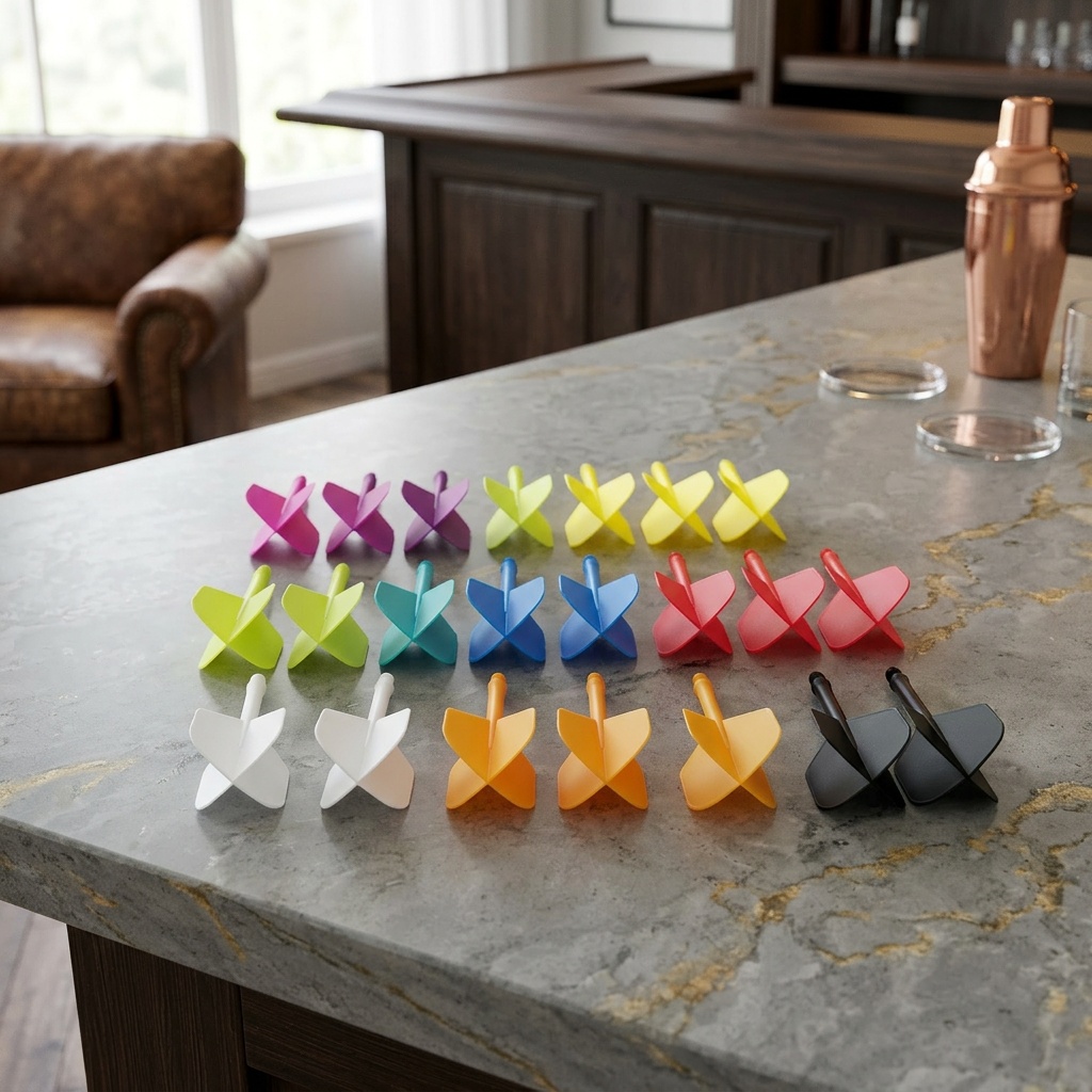 24pcs Integrated Dart Tail Fins and Barrels