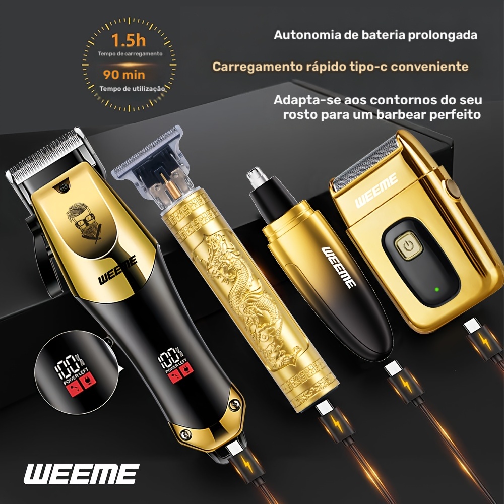 4 un. Cabeleireiro elétrico WEEME dourado 6