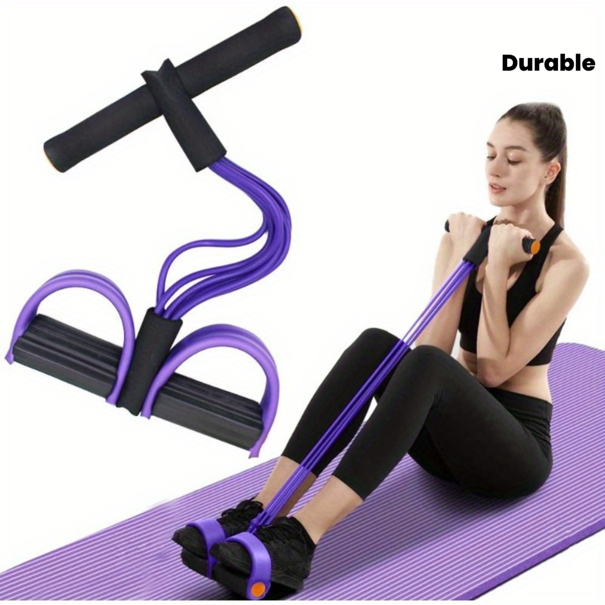 six tube       band   durable purple   bands suitable for home gym cardio exercise and strength training exercise accessory fashionable sports equipment comfortable grip   fitness