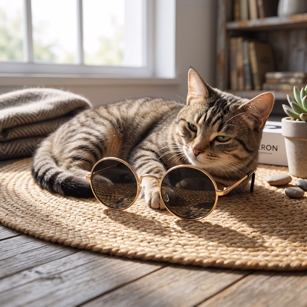 pet sunglasses vintage round shades for cats and small dogs fun photo accessory for your furry friend Product details 6