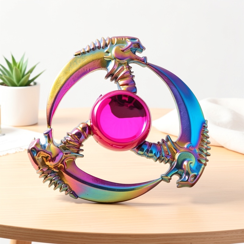 1pc/4pcs Colorful Metal Fidget Spinner