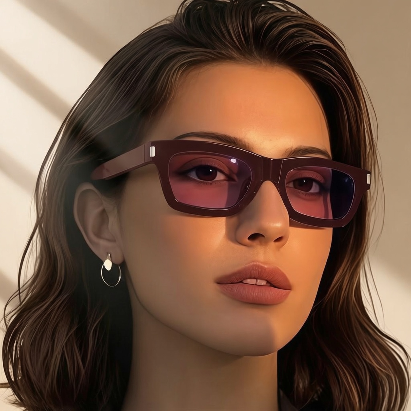 A Pair of Stylish Rectangular Glasses with a Small Frame, Featuring a Vintage, Multifunctional, Ultra-Lightweight, Comfortable, Versatile, Cat-Eye Design for Women, Suitable for Daily Wear, Street Photography, Summer Additions, Women'S Additions