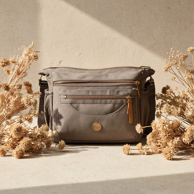 Unisex Multi-Layer Shoulder Bag, Versatile Crossbody Option