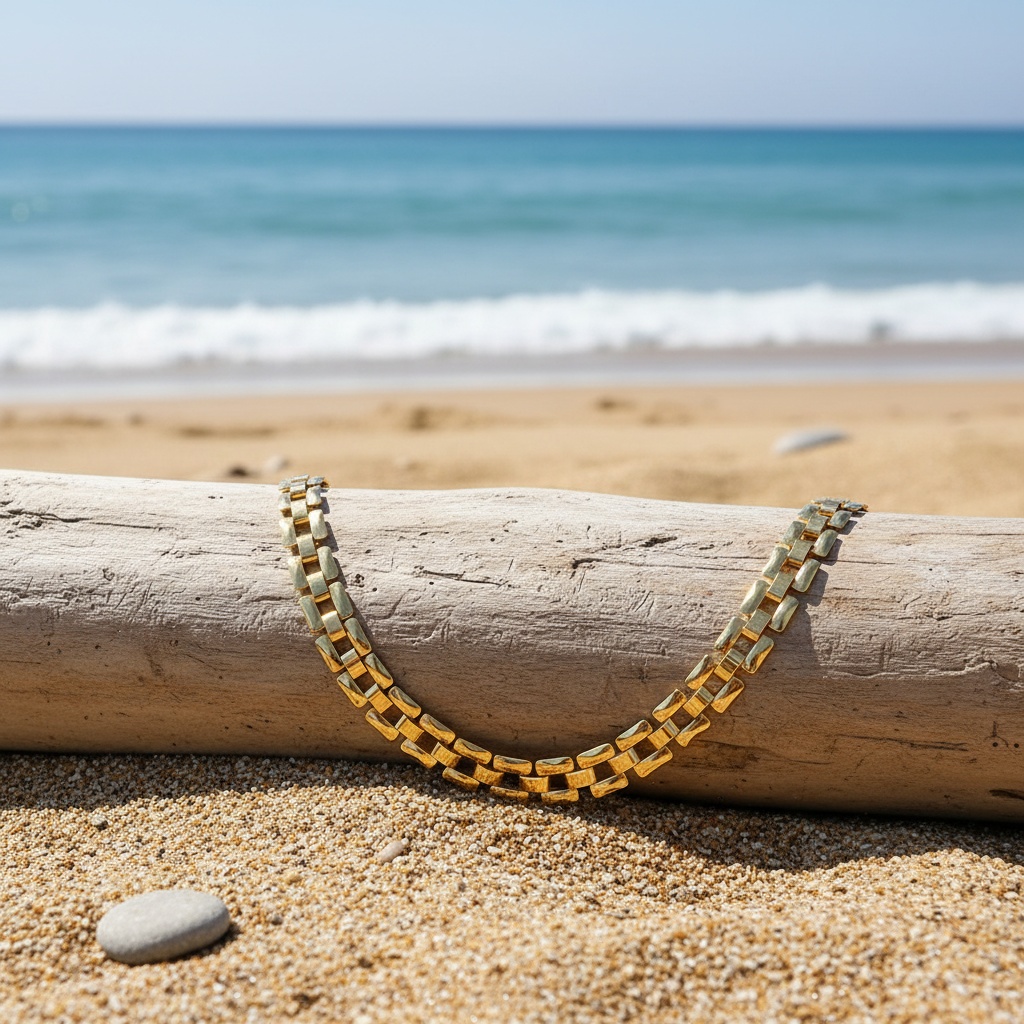 Hoogwaardige Roestvrijstalen Gouden Ketting, Vervaagbestendig, Eenvoudig en Elegant, Modieuze Damesketting voor Dagelijks Gebruik of Feesten, Damesmode Sieraden, Verfijnd Cadeau voor Vrouwen