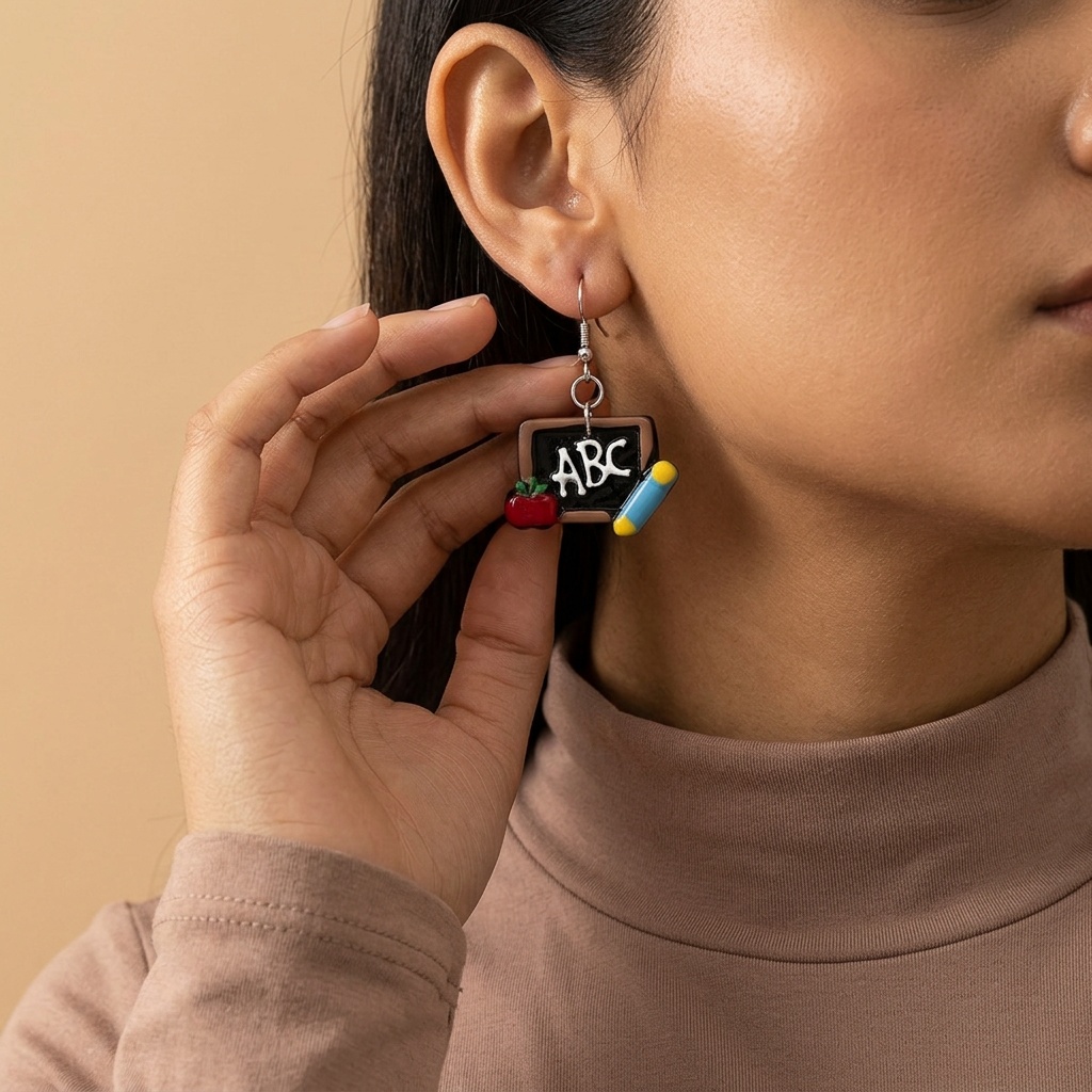 Cute Blackboard Design Drop Earrings