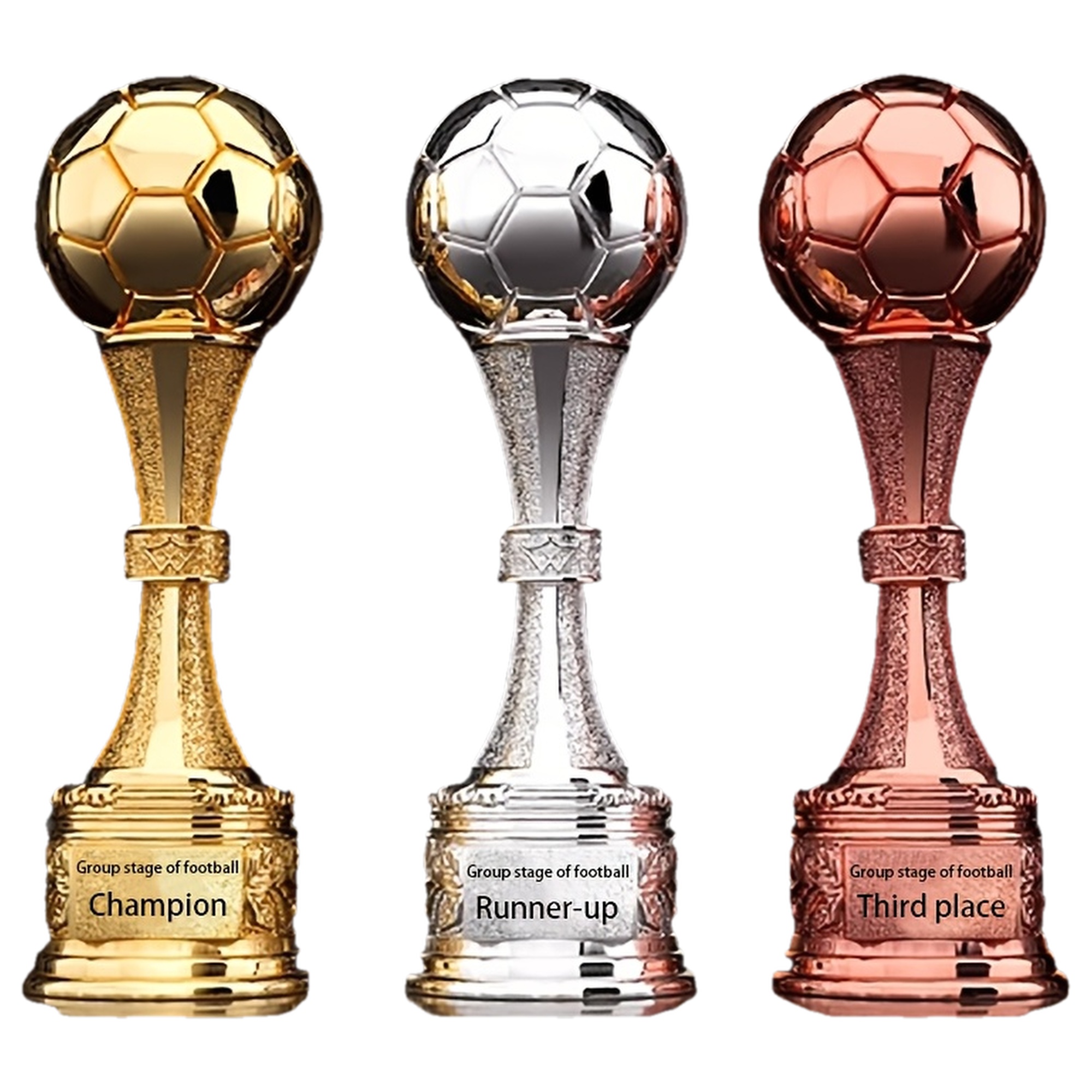 Top pick[Customized] Resin Material Football Basketball Sports Competition, Golden Silver Bronze Trophy Customized Award TextOpen in new tab.