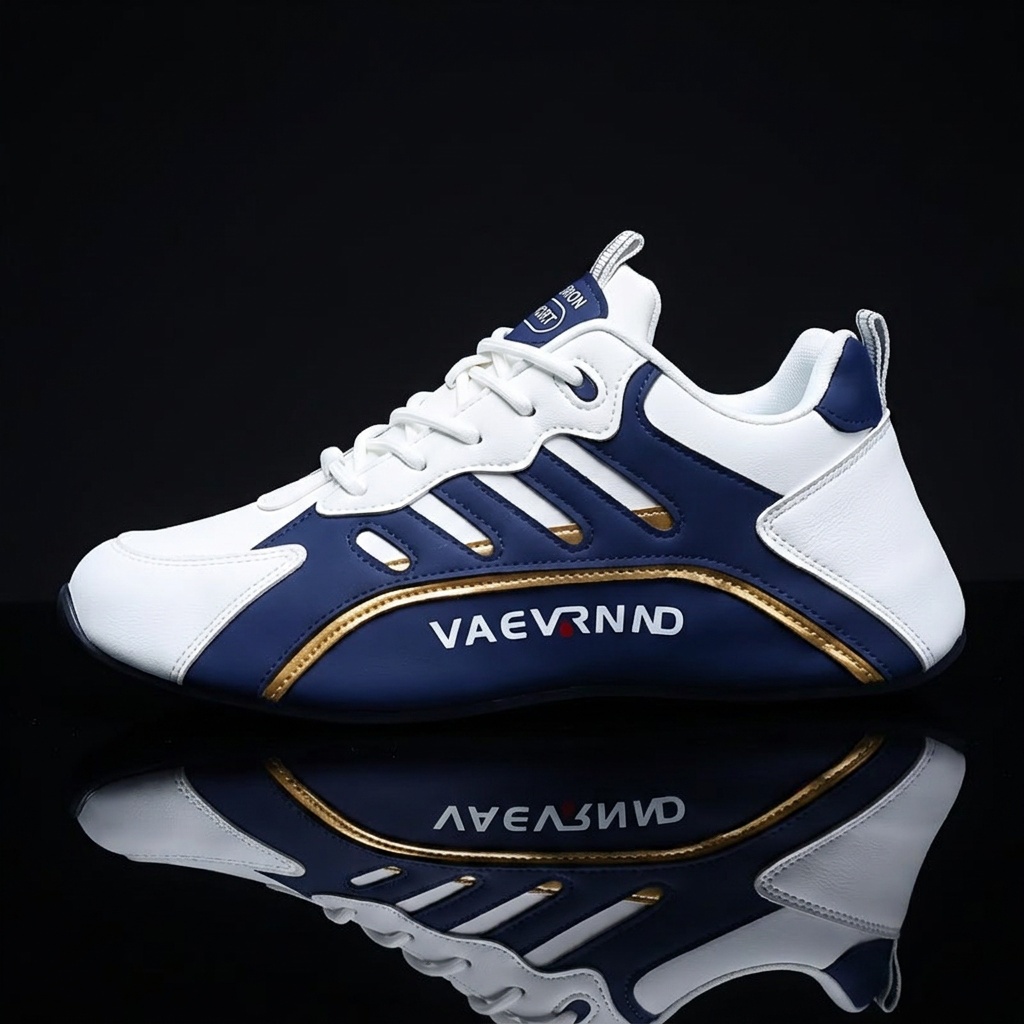 Men's Wide Size Low-Top Lace-Up Casual Sneakers