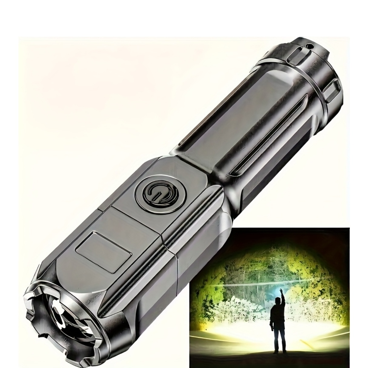 Super Bright USB Rechargeable Handheld Flashlight for Camping