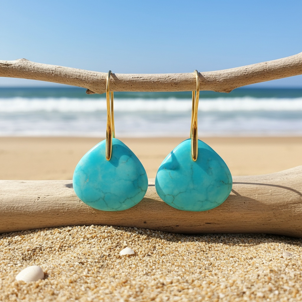 Spring Summer Colorful Stone Drop Earrings for Women