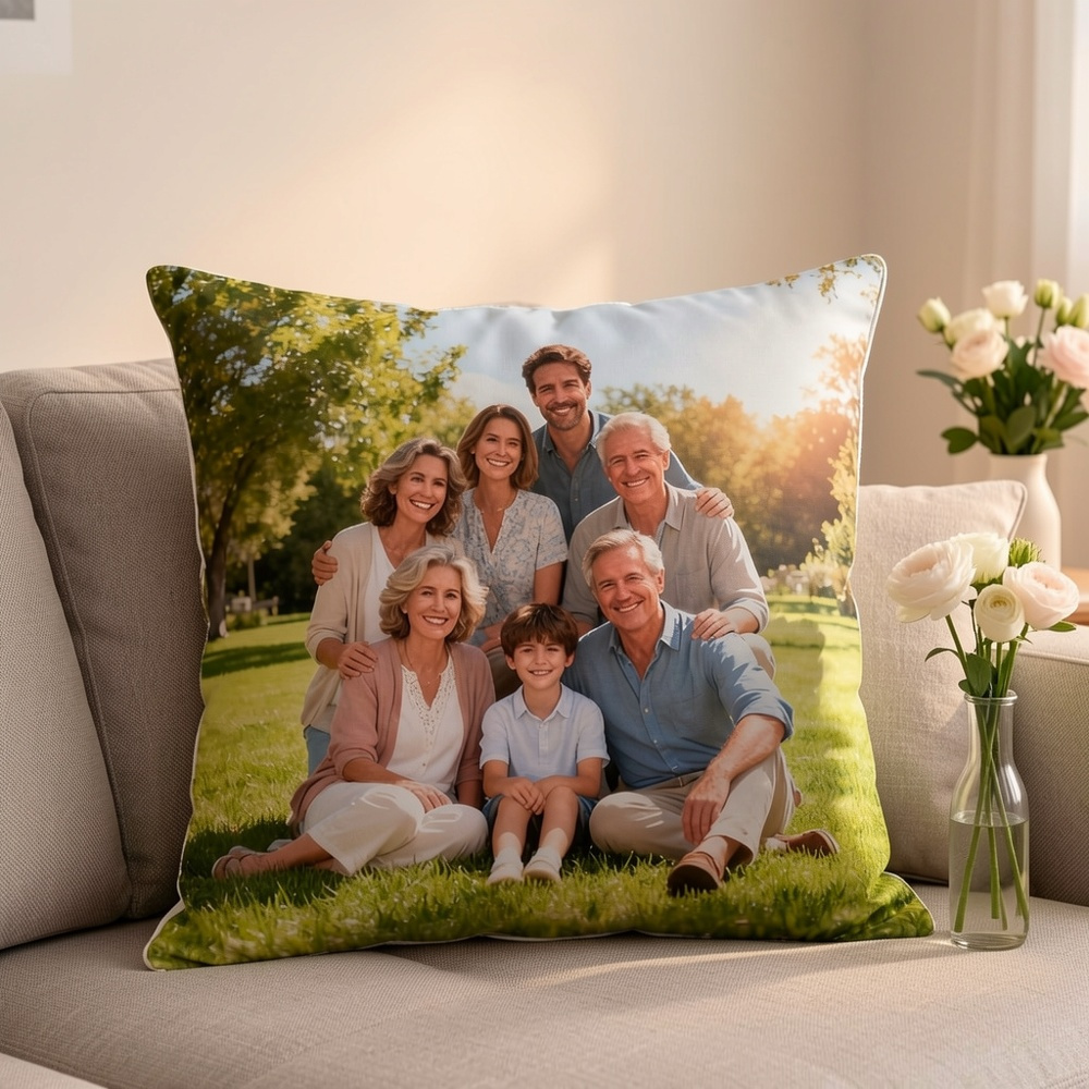 Double-Sided Custom Photo Printed Pillowcase