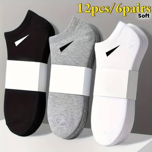 12pcs 6 pair bulk pack unisex low cut ankle socks odor resistant breathable invisible socks suitable for gym office sneakers soft low cut design solid colors for men women year round for casual wear bulk