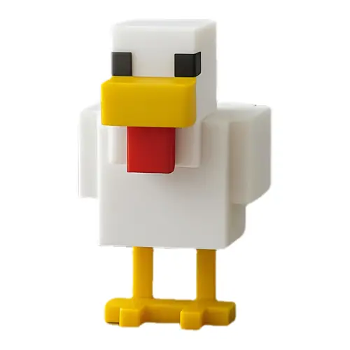 1pc cute pixelated chicken figurine world pixelated chicken statue 3d printed design exquisite and reliable room decor home animal figurine essential gift for
