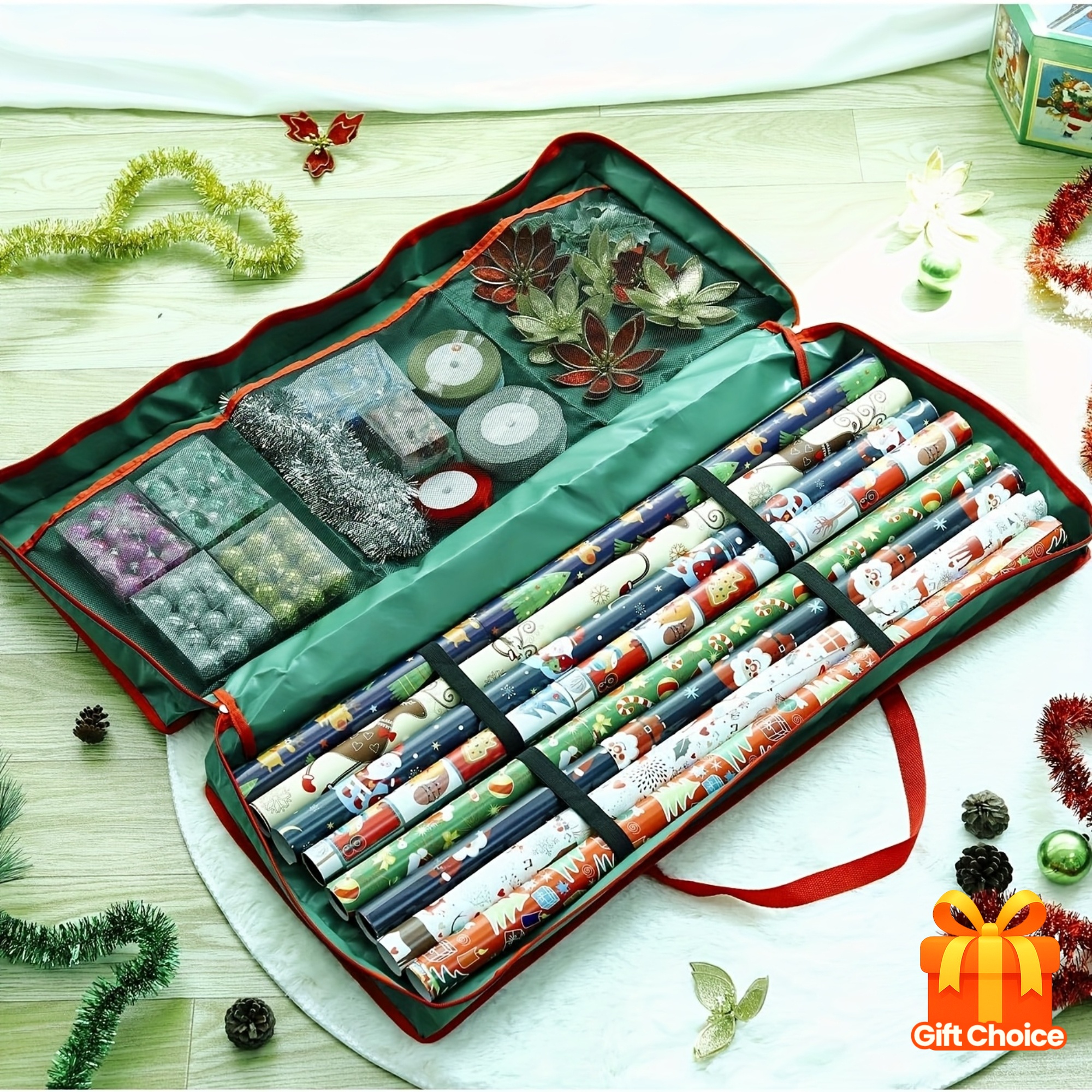 storage bag organizing christmas wrapping paper rolls - Temu