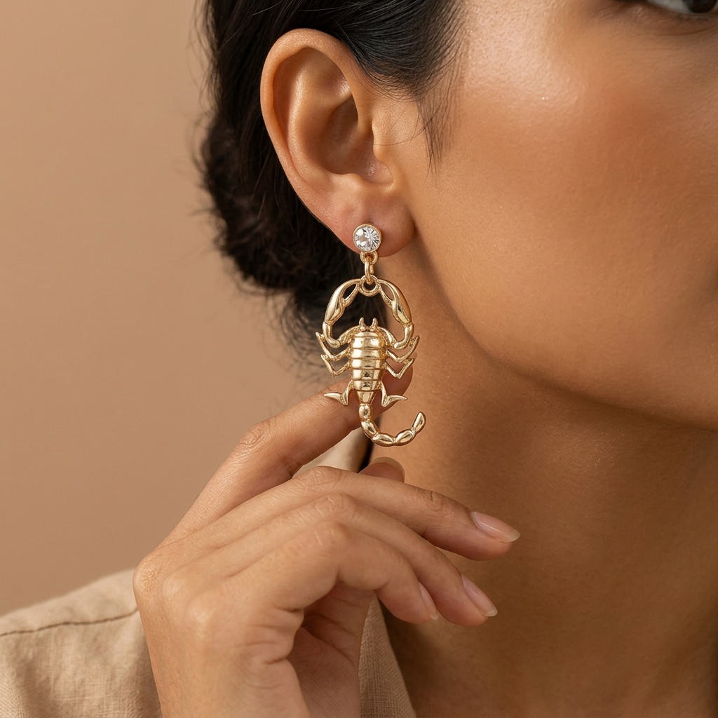 Exaggerated Scorpion Earrings for Women, Gothic Style